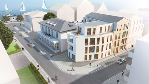 Architekturillustration, 3D-Architektur-Visualisierung Lübeck-Travemünde Kurgartenstraße